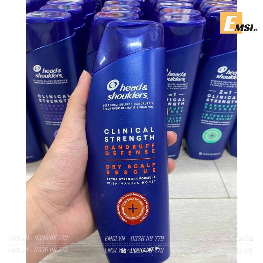 Tổng hợp Dầu gội trị gàu và nấm Head & Shoulder Clinical Strength 400ml mẫu mới