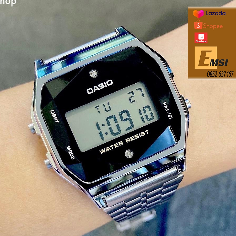 Casio A159WAD-1DF - Đồng Hồ Unisex - Điện Tử - Kính Nhựa - Bảo Hành 5 Năm - Chính Hãng