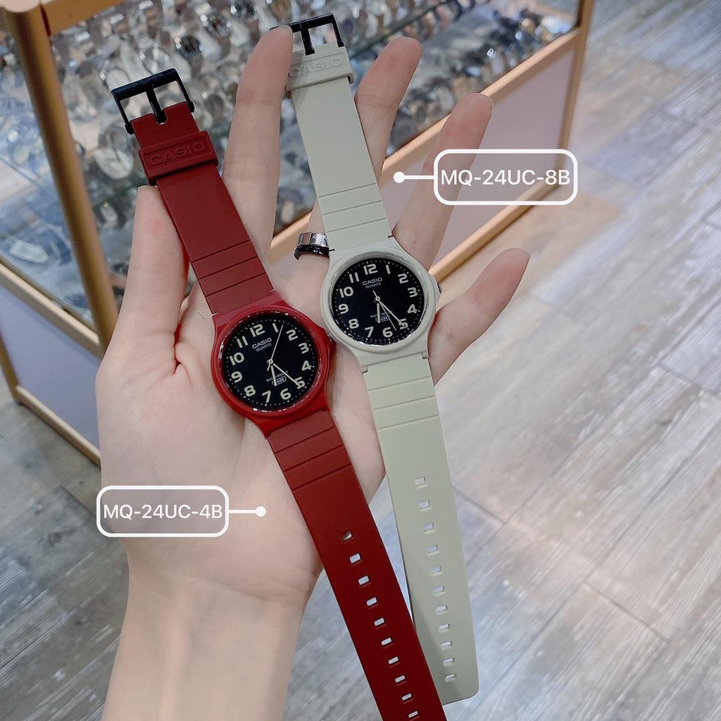 MQ-24UC-3B | Đồng Hồ Casio | Dây Nhựa Màu Xanh | 3 Kim - Emsi.vn