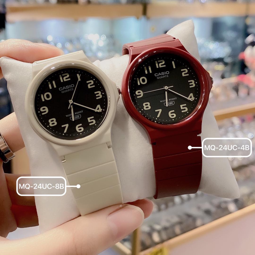 MQ-24UC-3B | Đồng Hồ Casio | Dây Nhựa Màu Xanh | 3 Kim - Emsi.vn