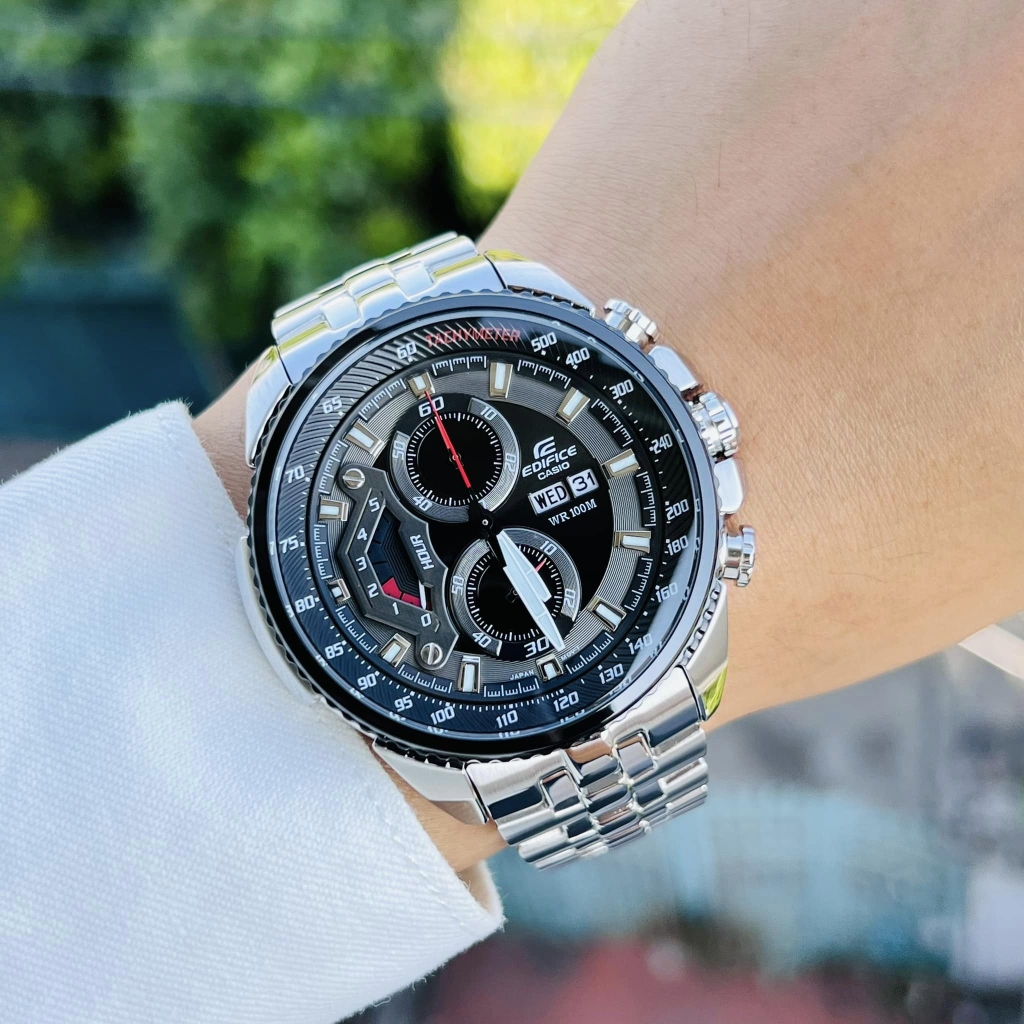 Edifice EF-558D-1AVUDF - Đồng Hồ Nam - Pin / Quartz - Kính Khoáng - Size Mặt 49mm - Bảo Hành 5 Năm - Chính Hãng