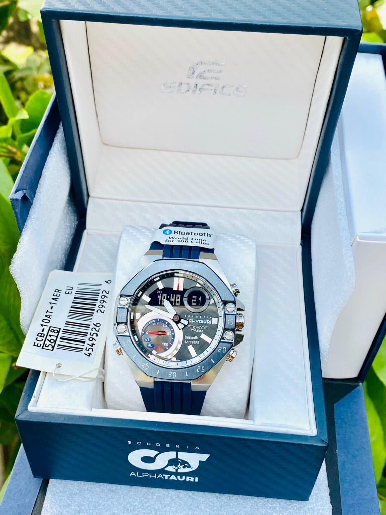 Casio ECB-10AT-1A - Đồng Hồ Nam - Năng Lượng Mặt Trời - Kính Sapphire - Size Mặt 48.5mm - Bảo Hành 5 Năm - Chính Hãng - Phiên Bản Giới Hạn