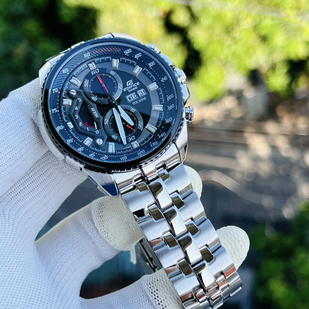 Edifice EF-558D-1AVUDF - Đồng Hồ Nam - Pin / Quartz - Kính Khoáng - Size Mặt 49mm - Bảo Hành 5 Năm - Chính Hãng