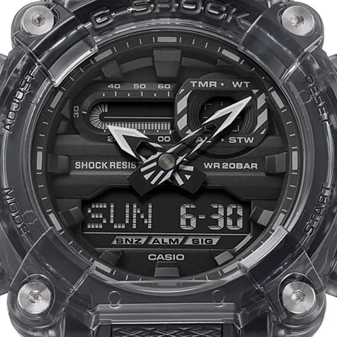 GA-900SKE-8A | Đồng Hồ Casio | G-Shock | Nam | Dây Nhựa Trong | Pin 7 Năm | WR20BAR - Emsi.vn