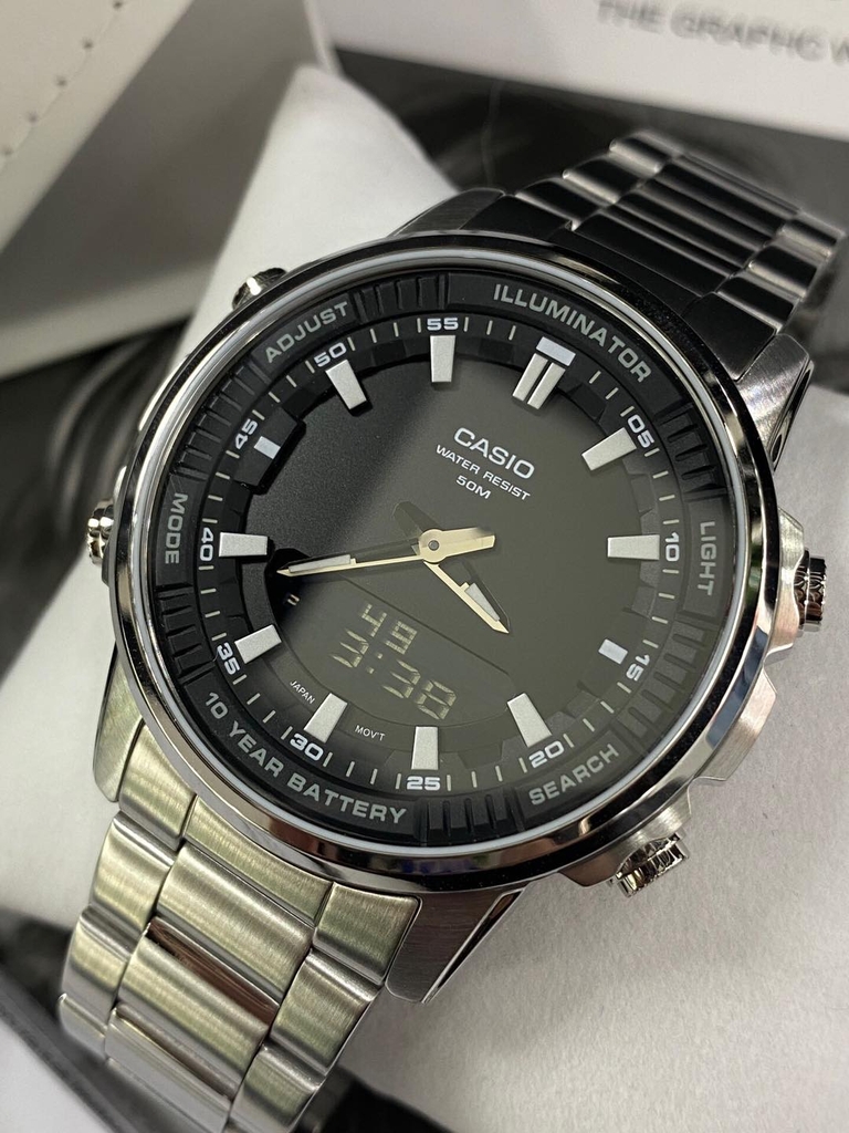 AMW-880D-1AVDF | Đồng Hồ Casio | Dây Kim Loại