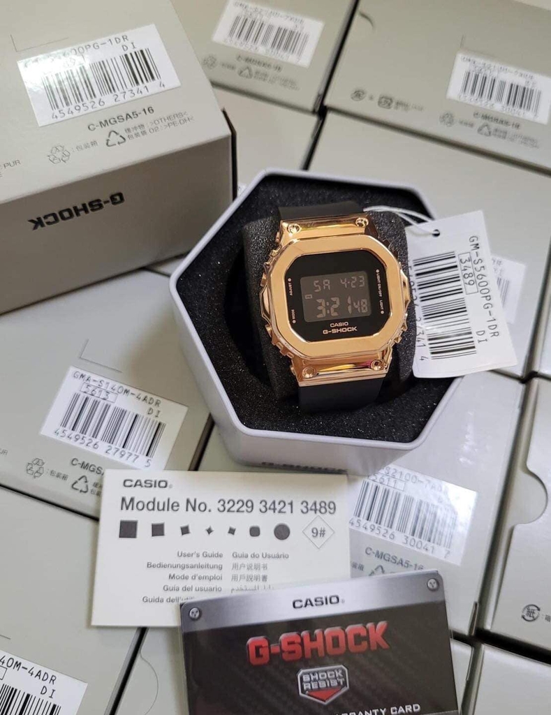 G-Shock GM-S5600PG-1DR - Đồng Hồ Nữ - Điện Tử - Kính Khoáng - Size Mặt 38.5mm - Bảo Hành 5 Năm - Chính Hãng