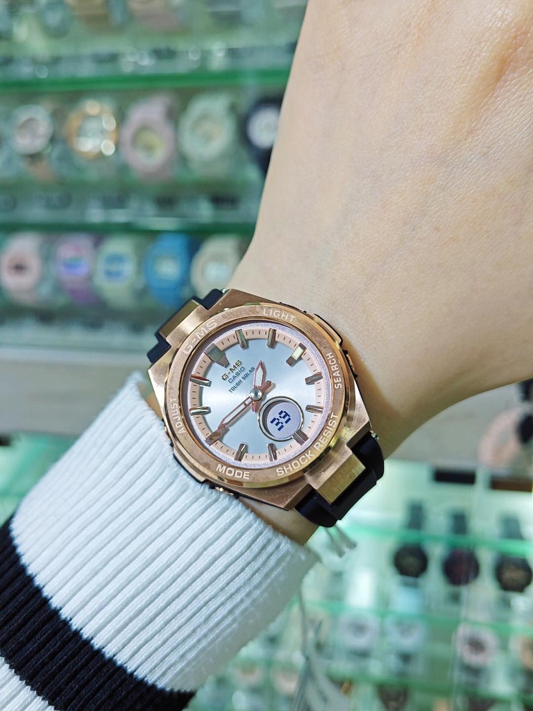 Casio MSG-S200G-1ADR - Đồng Hồ Nữ - Năng Lượng Mặt Trời - Kính Khoáng - Size Mặt 38.5mm - Bảo Hành 5 Năm - Chính Hãng