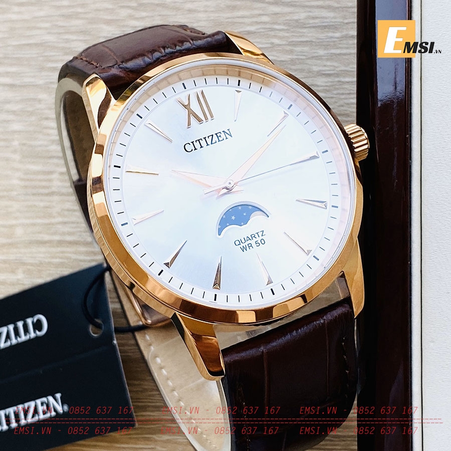 Citizen AK5003-05A – Nam – Quartz (Pin) – Dây Da