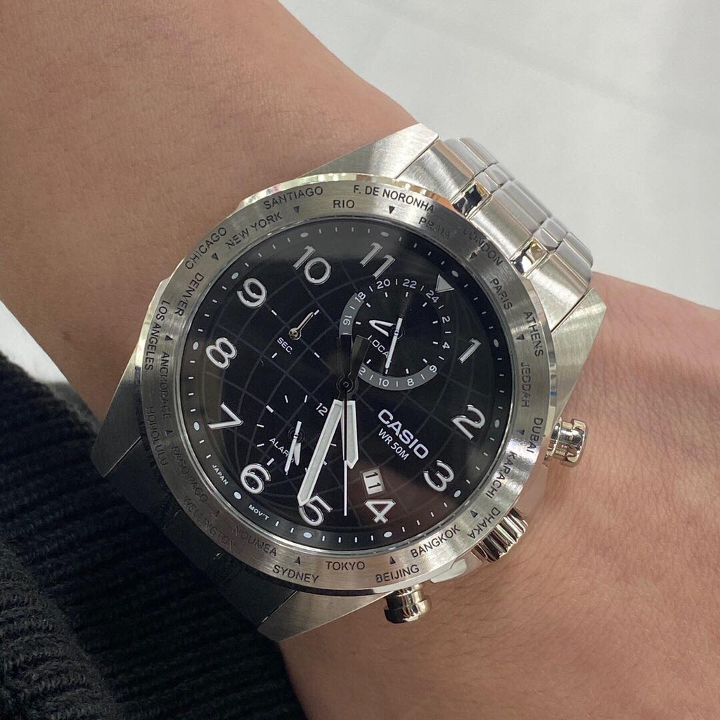 MTP-W500D-1AV | Nam Lịch Lãm | Đồng Hồ | CASIO - 44mm | Dây Kim Loại