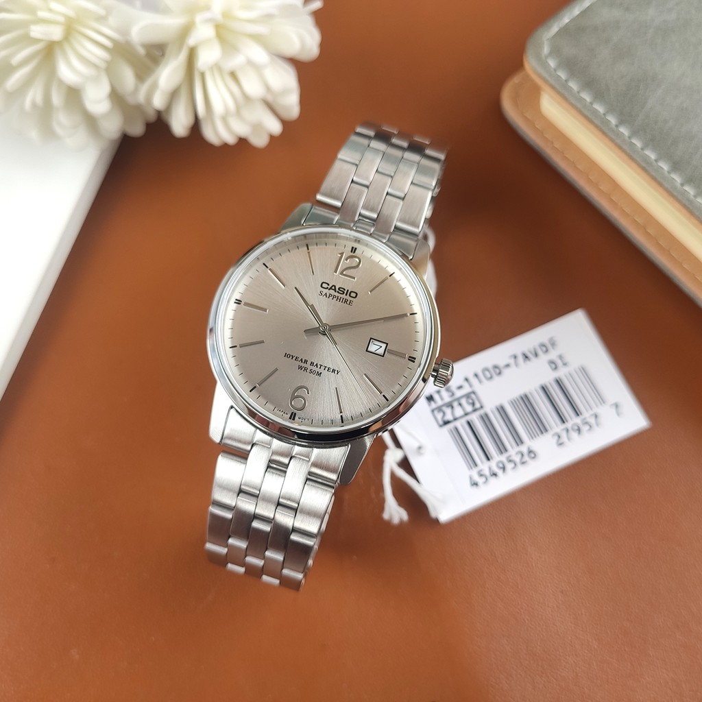 Casio MTS-110D-7AVDF - Đồng Hồ Nam - Pin / Quartz - Kính Sapphire - Size Mặt 39mm - Bảo Hành 5 Năm - Chính Hãng