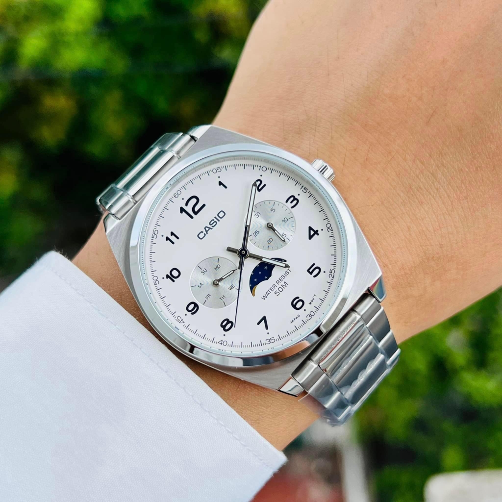 MTP-M300D-7AV | Đồng Hồ Casio | 40MM -  Nam | Dây Kim Loại | Mặt Số | Chống Nước WR50M