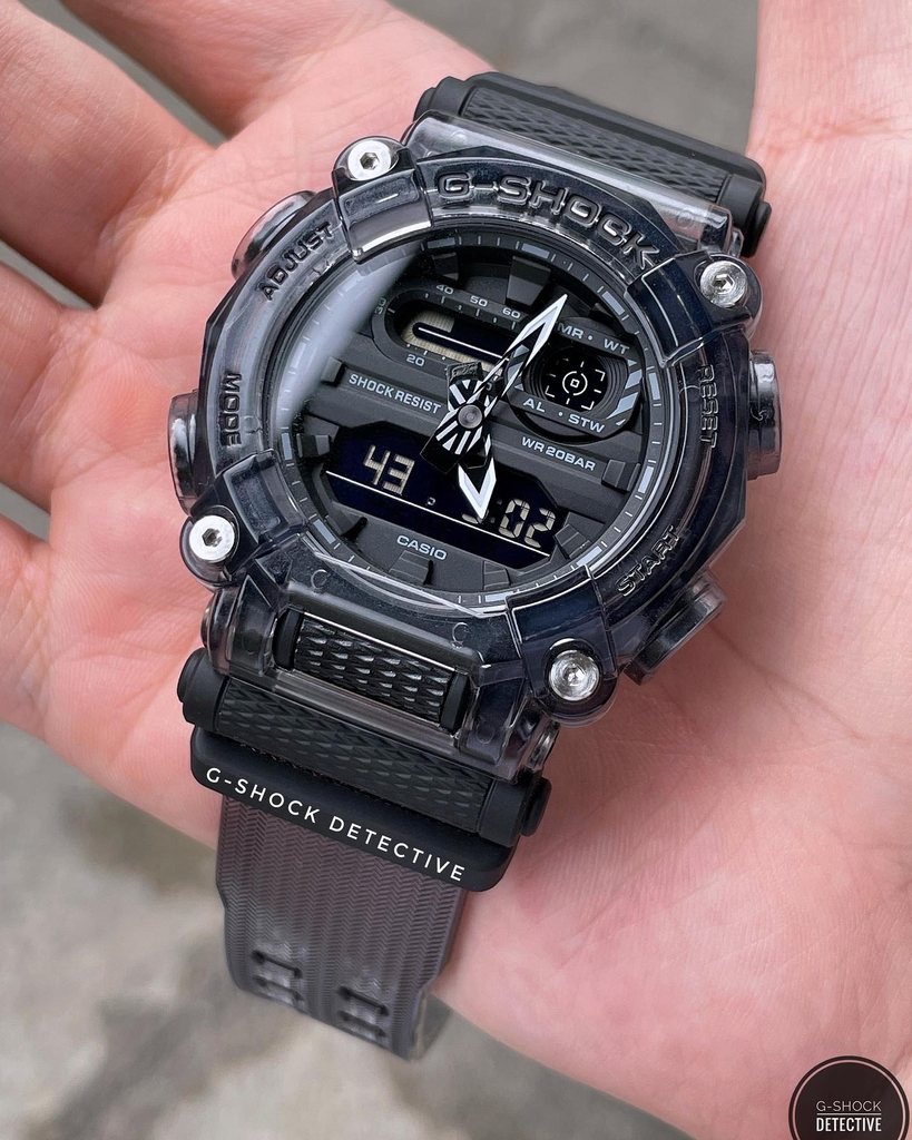 GA-900SKE-8A | Đồng Hồ Casio | G-Shock | Nam | Dây Nhựa Trong | Pin 7 Năm | WR20BAR - Emsi.vn