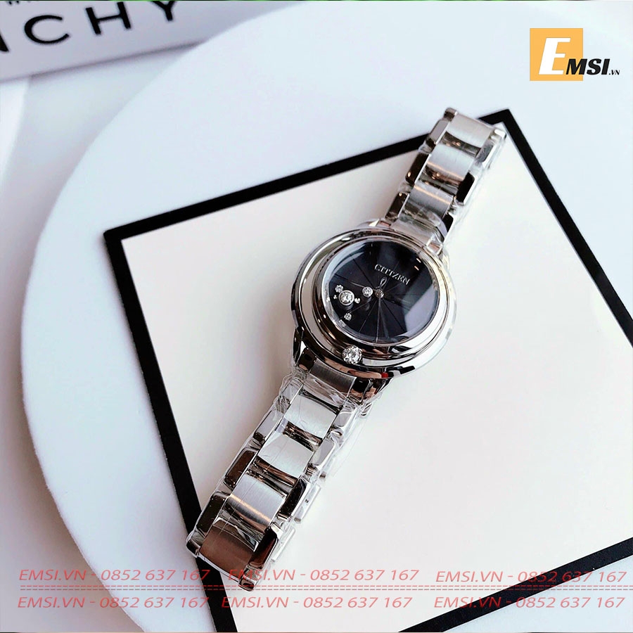 CITIZEN EW5520-50E - Đồng Hồ Nữ - Eco Drive - Kính Khoáng - Size Mặt 33mm - Bảo Hành 5 Năm - Chính Hãng 100%