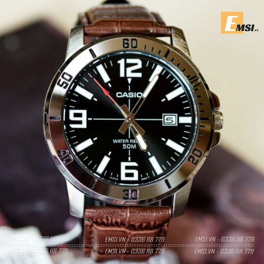 Đồng Hồ Nam Casio MTP-VD01L-1BVUDF Dây Da Cao Cấp - Tuổi Thọ Pin 3 Năm