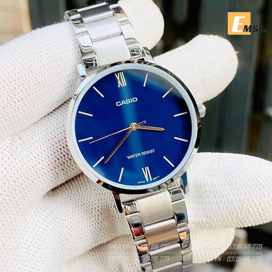 Đồng Hồ Nam Casio MTP-VT01D-2BUDF Dây Kim Loại