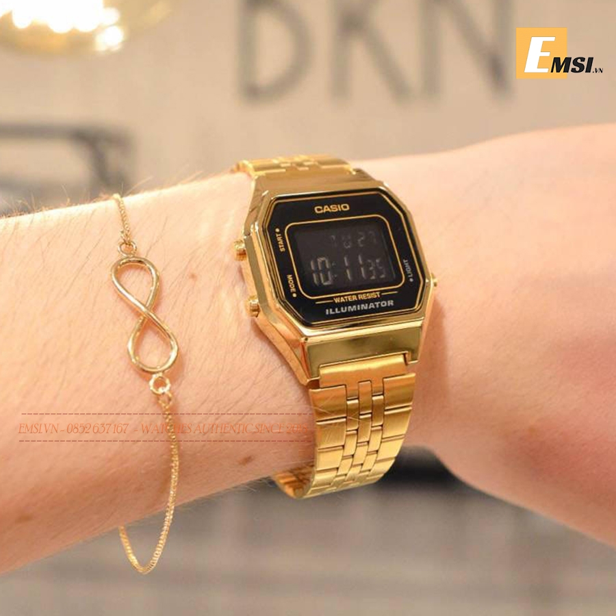 Casio LA680WGA-1BDF - Đồng Hồ Unisex - Điện Tử - Size Mặt 28.5mm - Kính Nhựa EMSI.VN