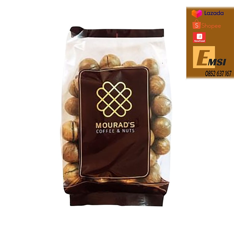 Hạt macca sấy khô nguyên vỏ Mourad’s 500g của Úc