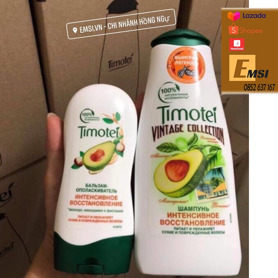 Cặp Dầu gội Timotei Phục hồi chuyên sâu- HÀNG NỘI ĐỊA NGA