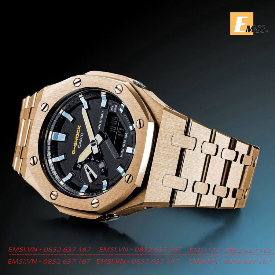 Đồng hồ Nam G-Shock GA-2110SU-9A  – Custom AP Royal Oak Rose Gold Steel Special EMSI.VN
