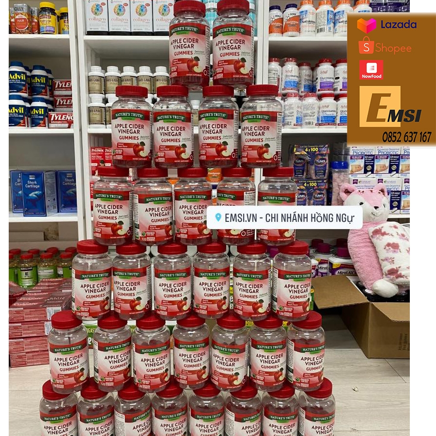 Viên kẹo dẻo giấm táo Apple Cider Vinegar Gummies 120 viên
