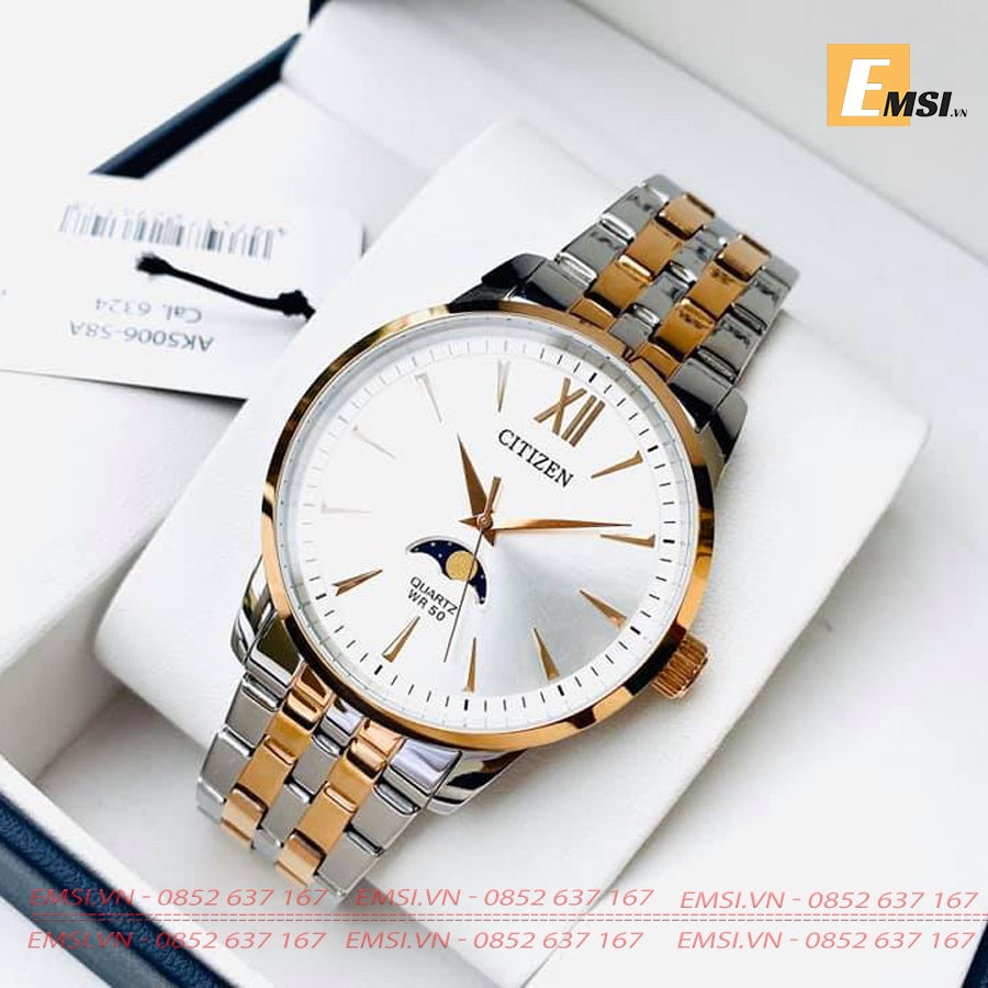 Citizen AK5006-58A - Đồng Hồ Nam - Pin/Quartz - Kính Khoáng - Size Mặt 41mm EMSI.VN