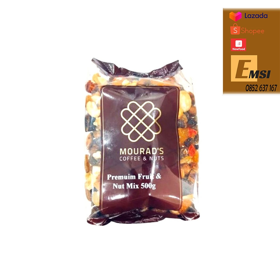 Hạt Dinh Dưỡng Hỗn Hợp Sấy Khô Mourad's Macca hạnh nhân, óc chó, hạt dẻ, hạt diều, nho khô tui 500g