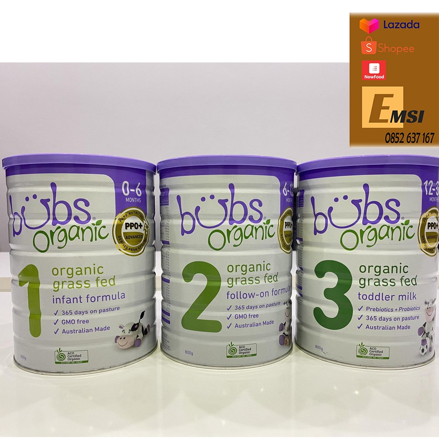Sữa Bubs Bò Úc Đủ số 1, 2, 3 800g Nhập Khẩu Chính Hãng