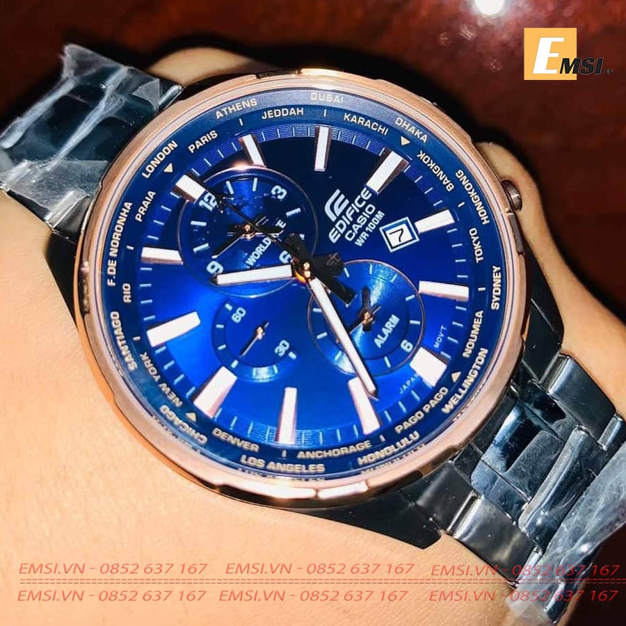 Casio Edifice EFR-304PG-2A - Đồng Hồ Nam - Pin/Quartz - Size Mặt 45mm - Kính Khoáng EMSI.VN