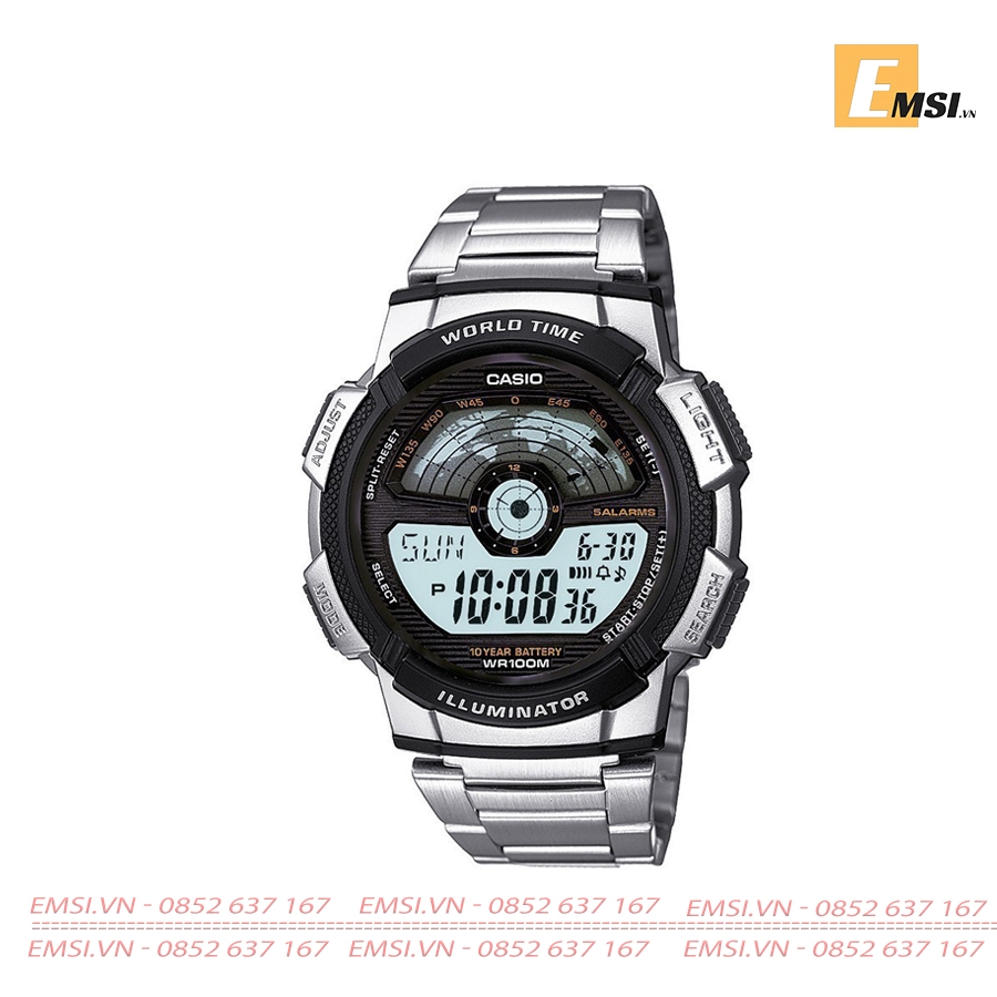 CASIO AE-1100WD-1AVDF - Đồng hồ nam - Pin/Quartz - Size mặt 43.8mm - Kính nhựa EMSI.VN