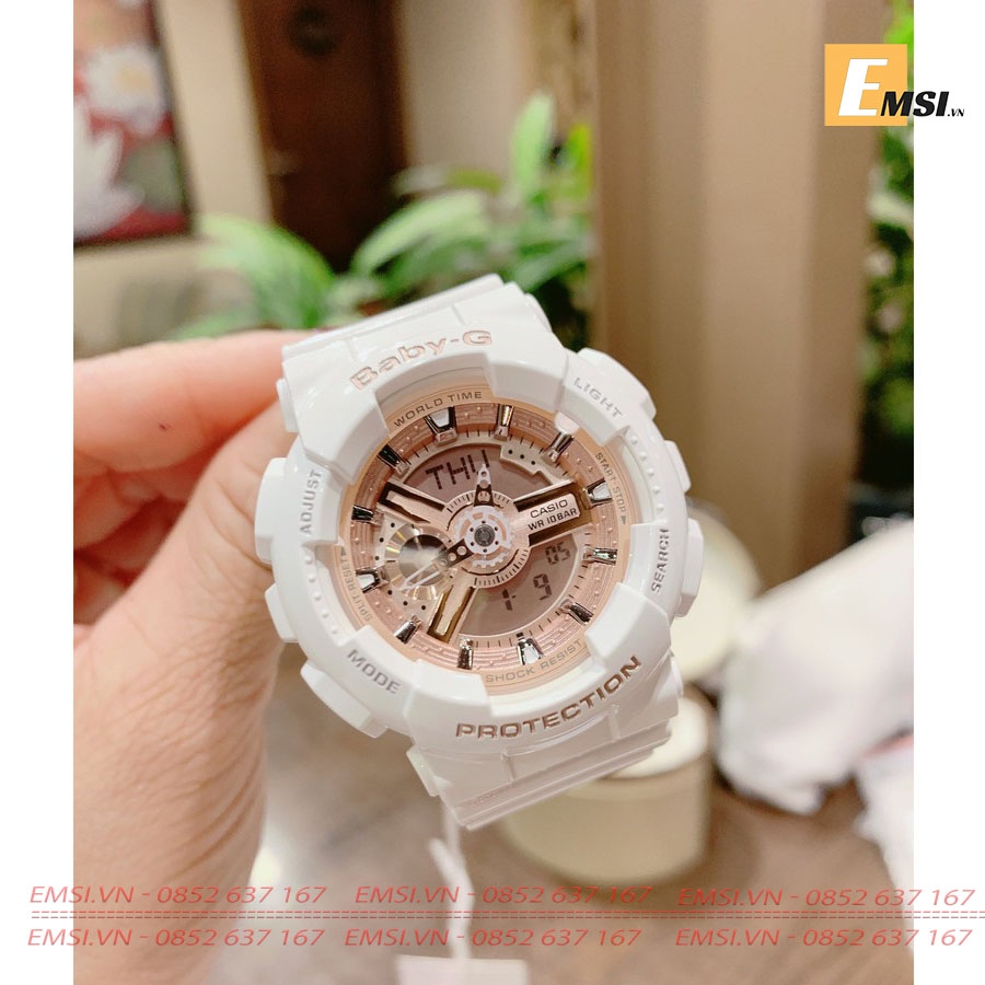 Baby-G BA-110-7A1DR - Đồng Hồ Nữ - Điện Tử - Kính Khoáng - Size Mặt 43.5mm EMSI.VN