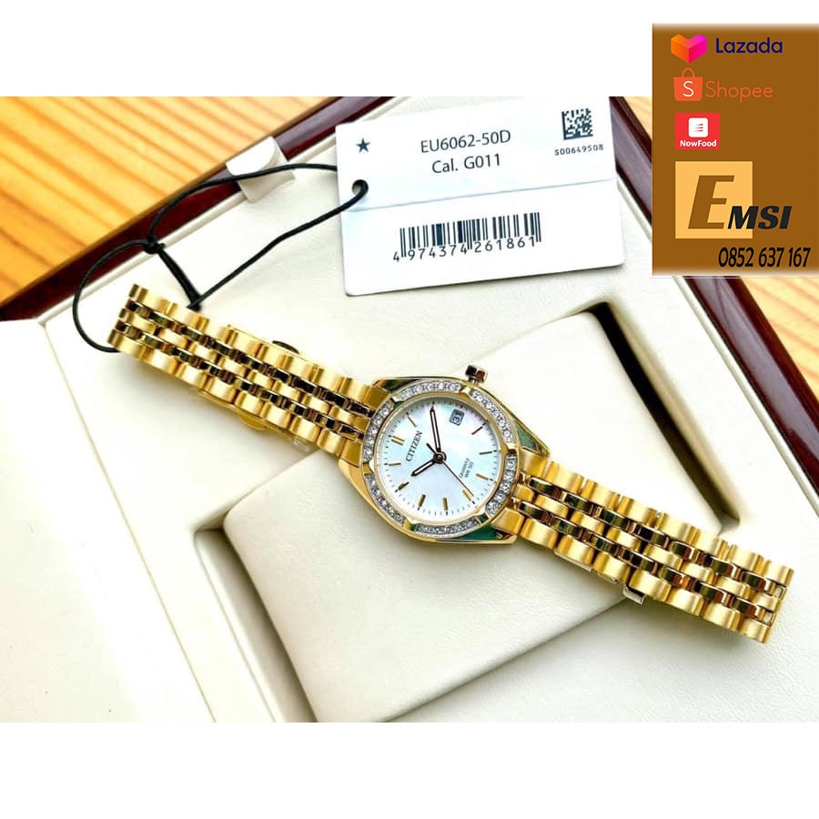 Citizen EU6062-50D - Đồng hồ nữ - Pin / Quartz - Size mặt 26mm - Kính khoáng - Bảo Hành 5 Năm - Chính Hãng