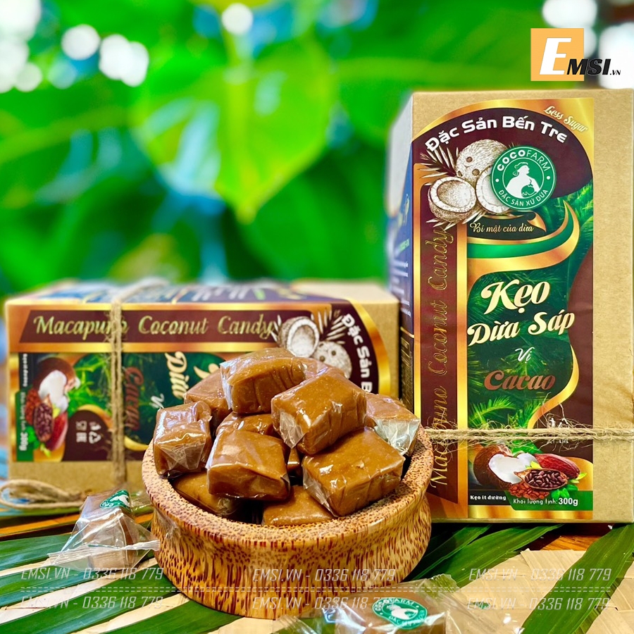 Đặc sản: Kẹo Dừa Sáp Cocofarm đủ vị 300gram