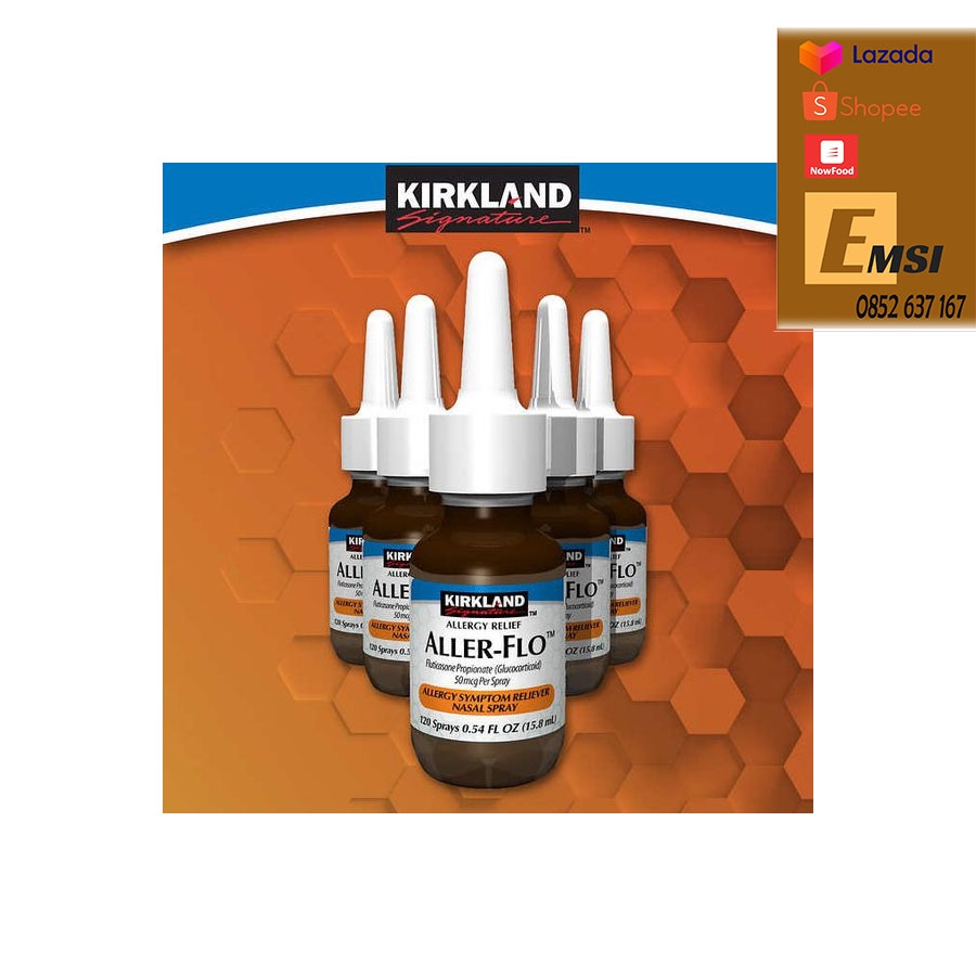 Thực phẩm chức năng Thuốc trị viêm xoang Kirkland Aller-Flo bộ 5 lọ chính hãng Mỹ