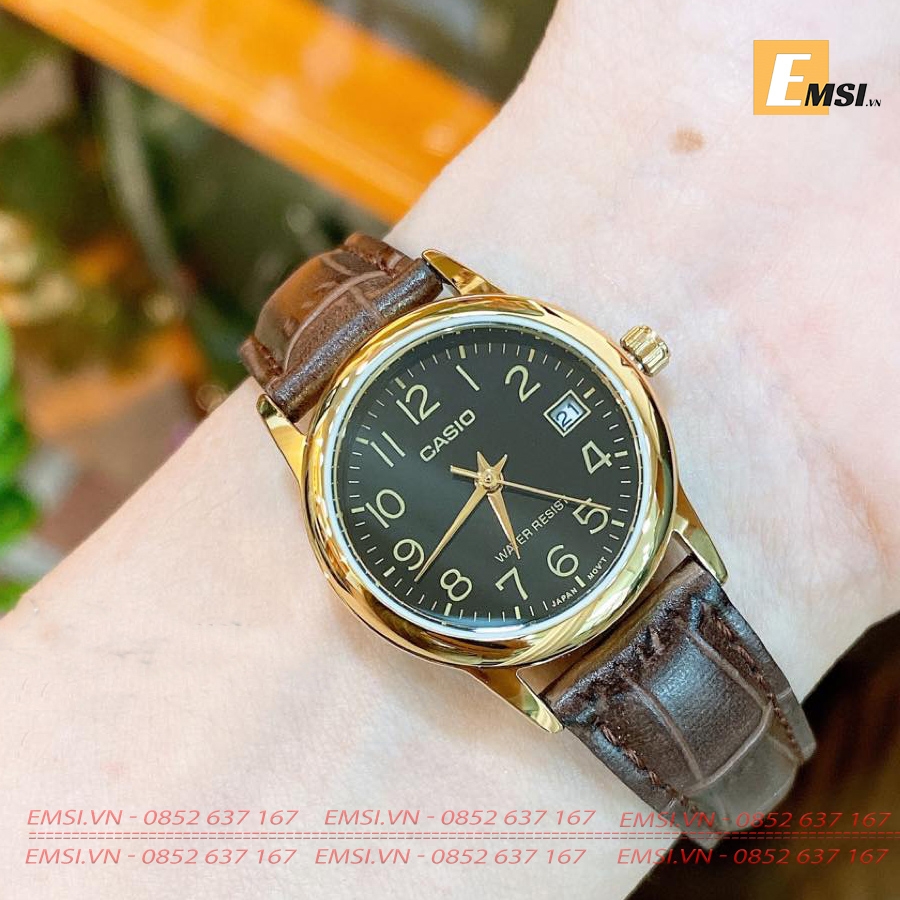 Casio LTP-V002GL-1B - Đồng Hồ Nữ - Pin/Quartz - Kính Khoáng - Size Mặt 25mm EMSI.VN