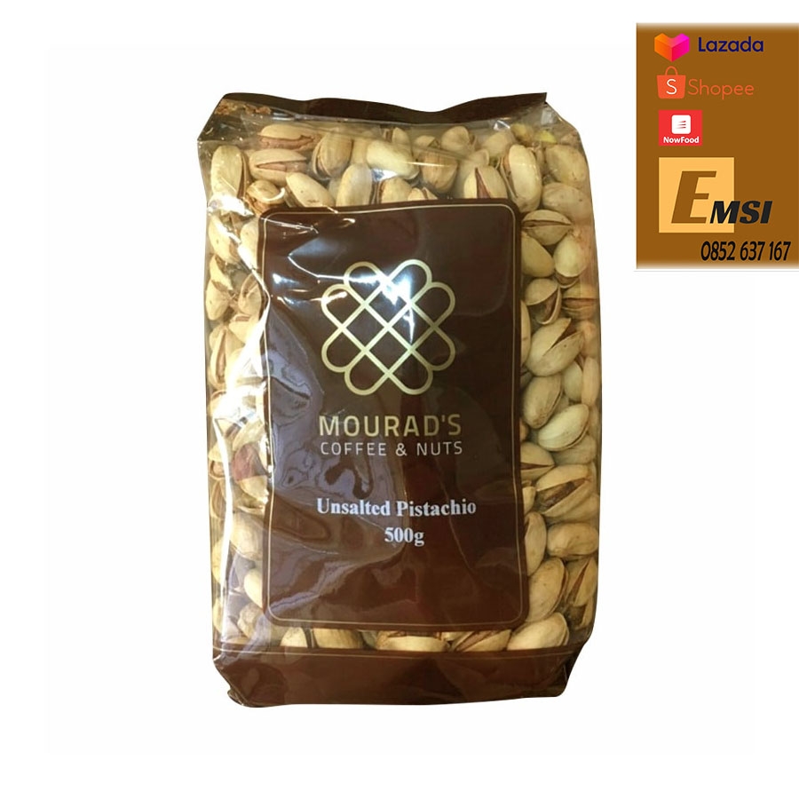 Hạt dẻ cười không muối Mourads Unsalted Pistachio 500g của Úc