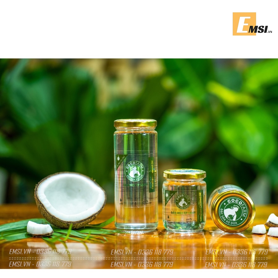 Đặc sản: Dầu Dừa Nguyên Chất Ép Lạnh Cocofarm