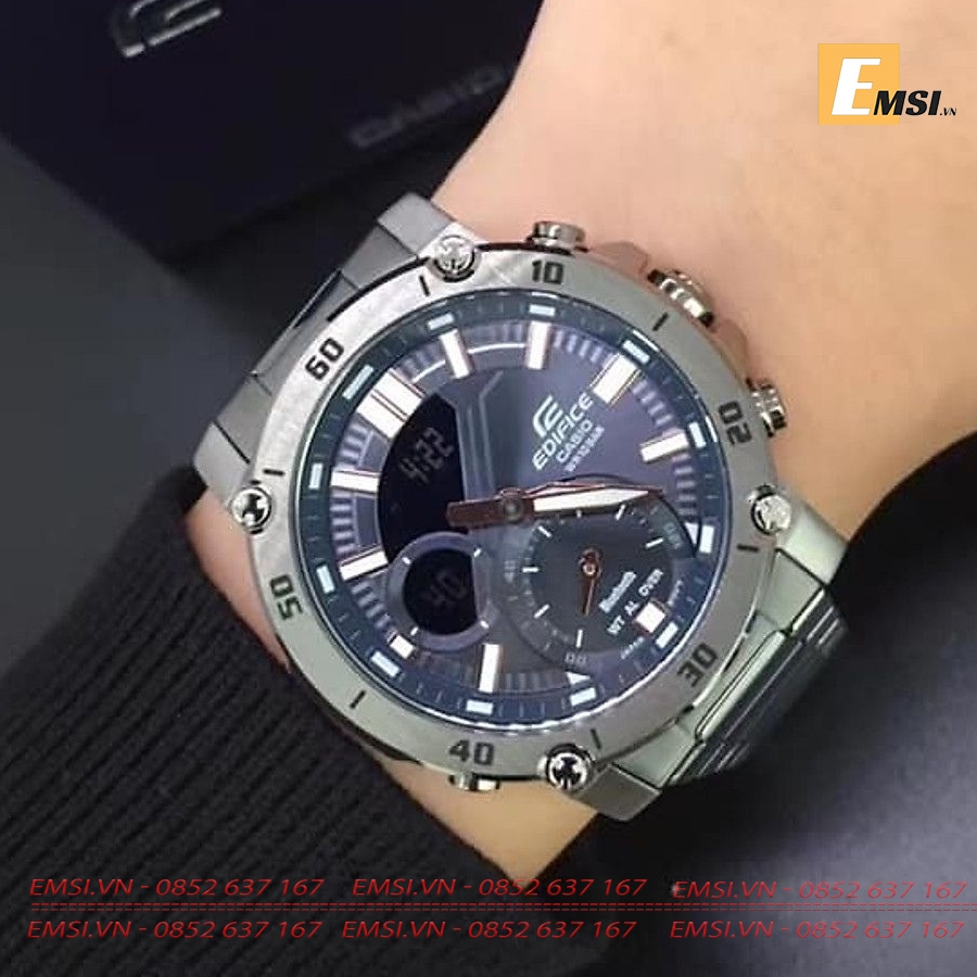 Casio Edifice ECB-20DC-1A - Đồng Hồ Nam - Pin / Quartz - Kính Khoáng - Size Mặt 46mm EMSI.VN