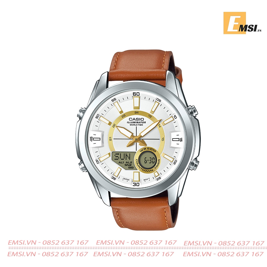 Casio AMW-810L-5AVDF - Đồng Hồ Nam - Pin/Quartz - Size Mặt 46.6mm - Kính Khoáng EMSI.VN