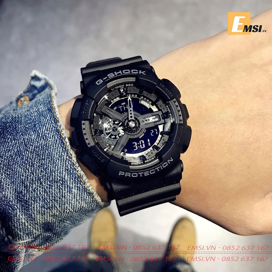 Gshock GA-110-1B - Kính khoáng - Đồng hồ nam - Điện tử - Size mặt 53.6mm Emsi.vn