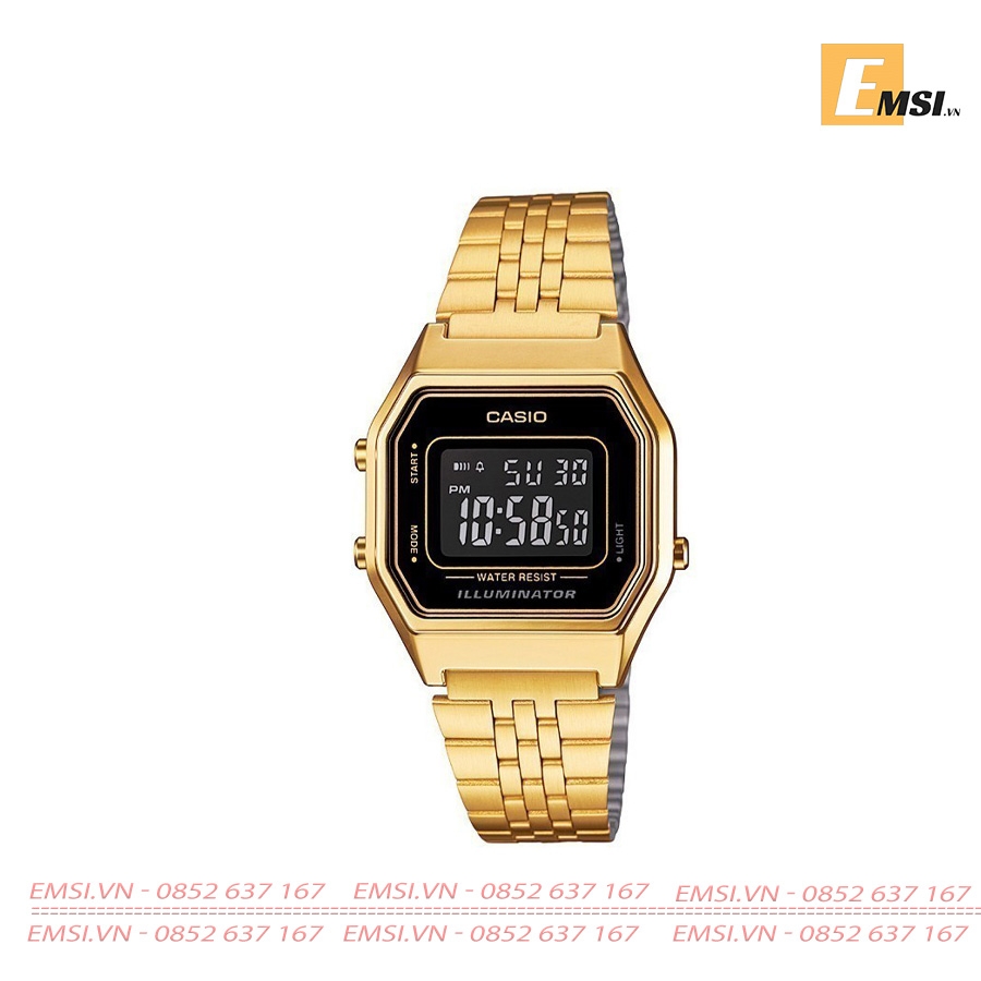 Casio LA680WGA-1BDF - Đồng Hồ Unisex - Điện Tử - Size Mặt 28.5mm - Kính Nhựa EMSI.VN