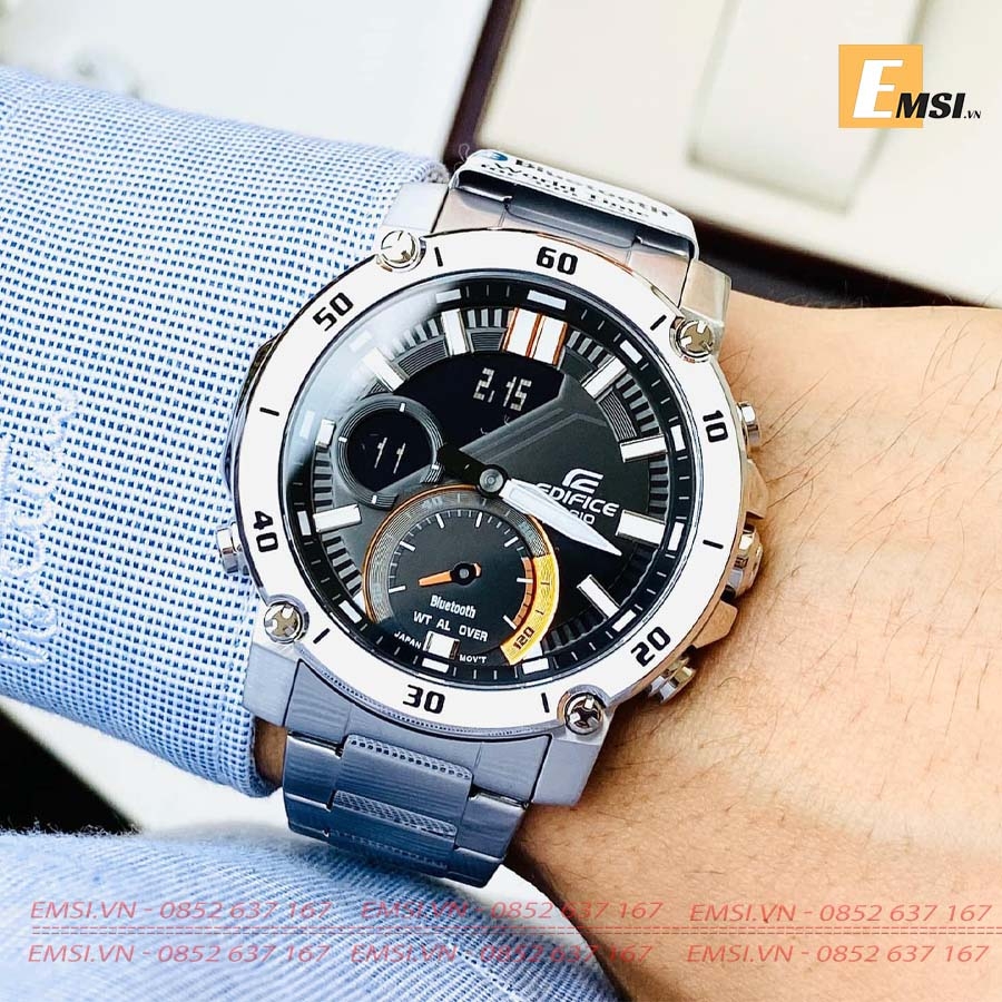 Casio Edifice ECB-20D-1A - Đồng Hồ Nam - Pin / Quartz - Kính Khoáng - Size Mặt 46mm EMSI.VN