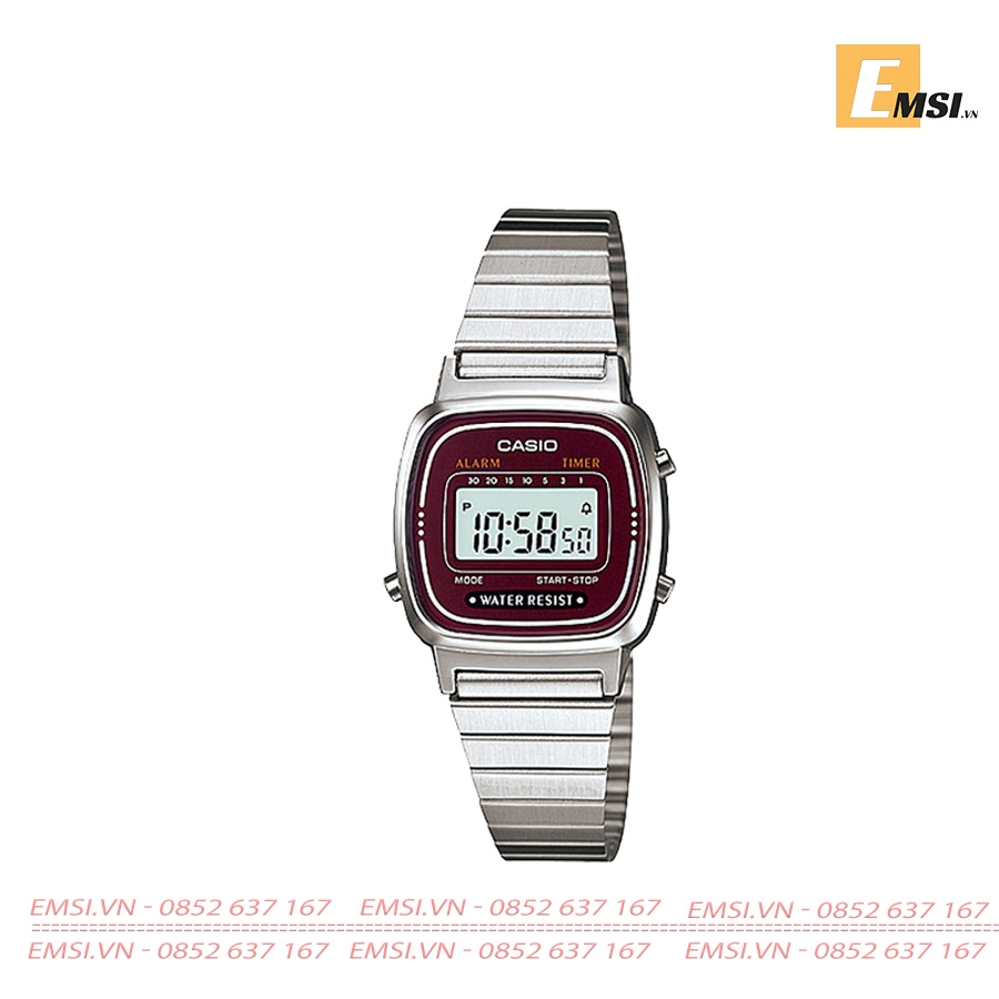 Casio LA670WA-4D - Đồng Hồ Nữ - Điện Tử - Size Mặt 24.6mm - Kính Nhựa EMSI.VN