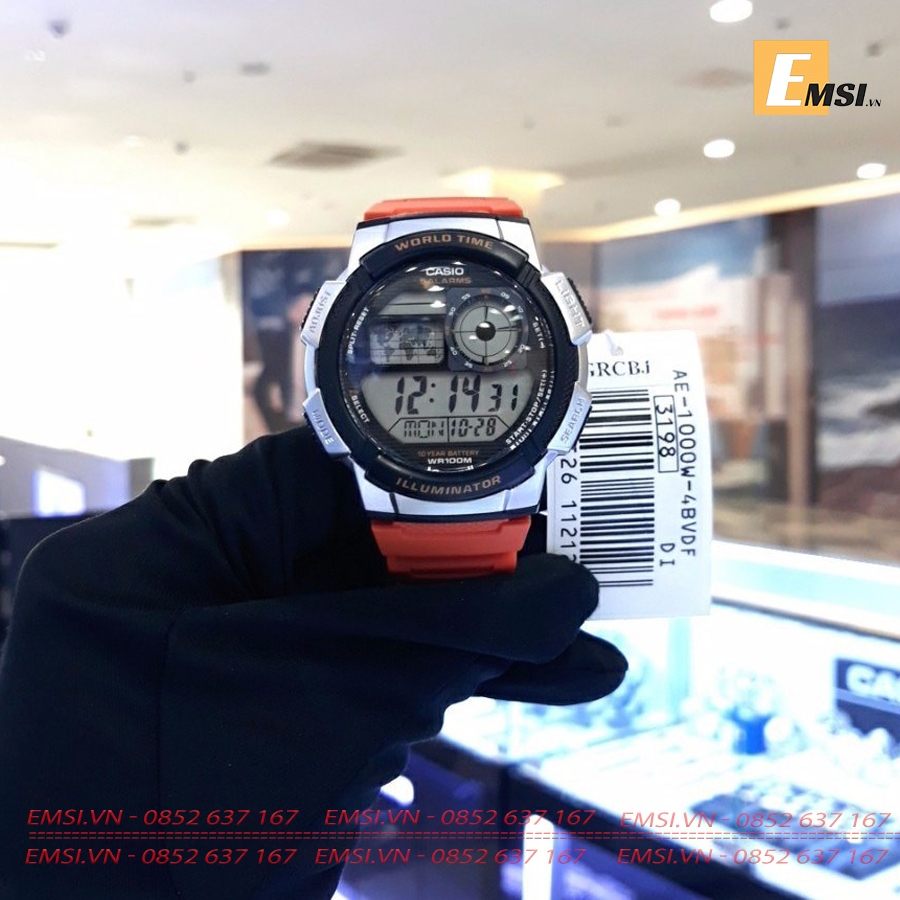 Casio AE-1000W-4B - Đồng Hồ Nam - Điện Tử - Size Mặt 43.8mm - Kính Nhựa EMSI.VN
