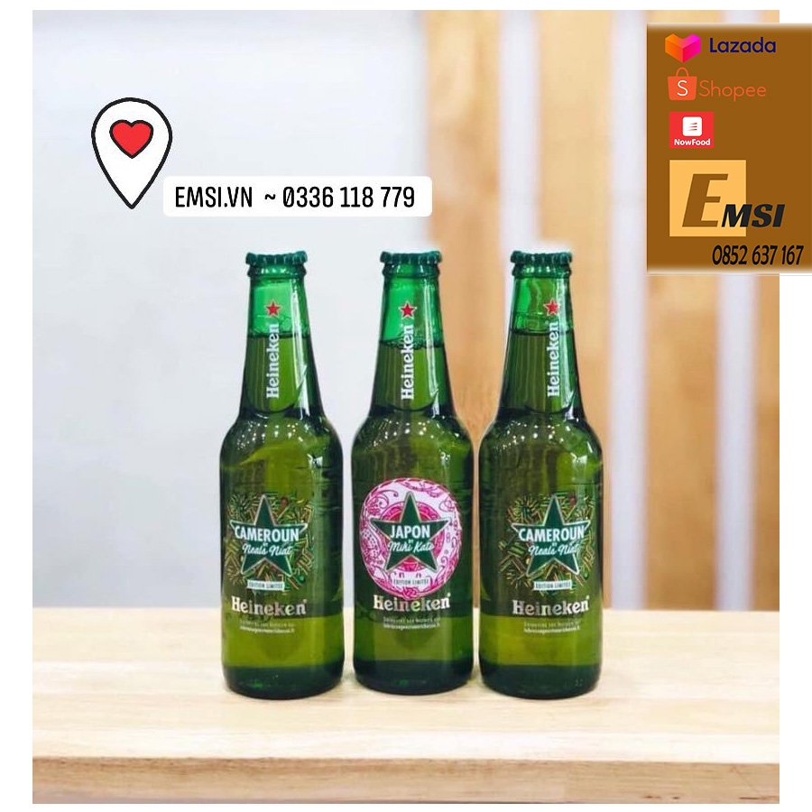 Bia Heineken Pháp 5%-chai 250 ml [Thùng 20 chai]