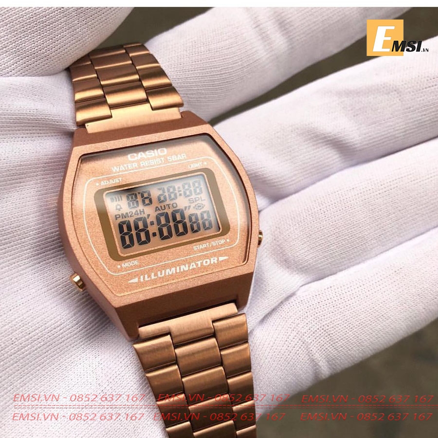 Casio B640WC-5A - Kính nhựa - Đồng hồ Unisex - Đồng hồ điện tử - Size mặt 35mm EMSI.VN