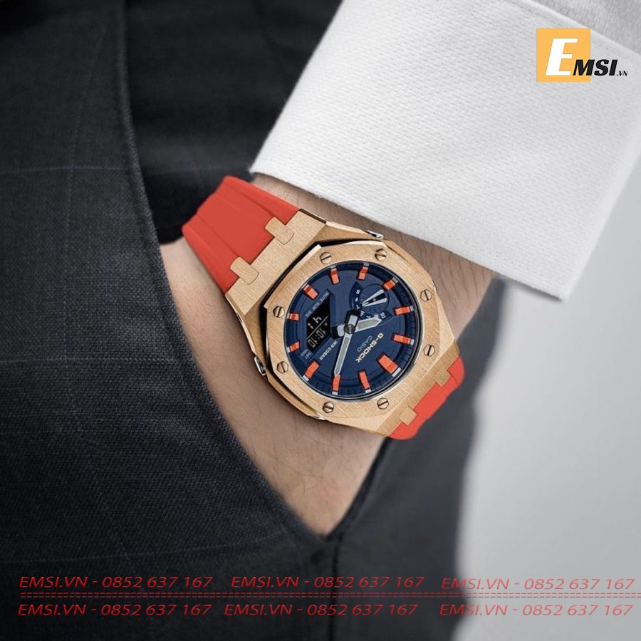 G-Shock GA-2100-1A Nam – Custom AP Royal Oak Metallic Red Special EMSI.VN