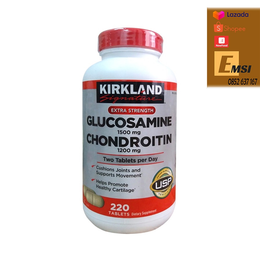 Kirkland Viên Uống Bổ Sung Glucosamine 1500mg & Chondroitin 1200mg 220 Viên