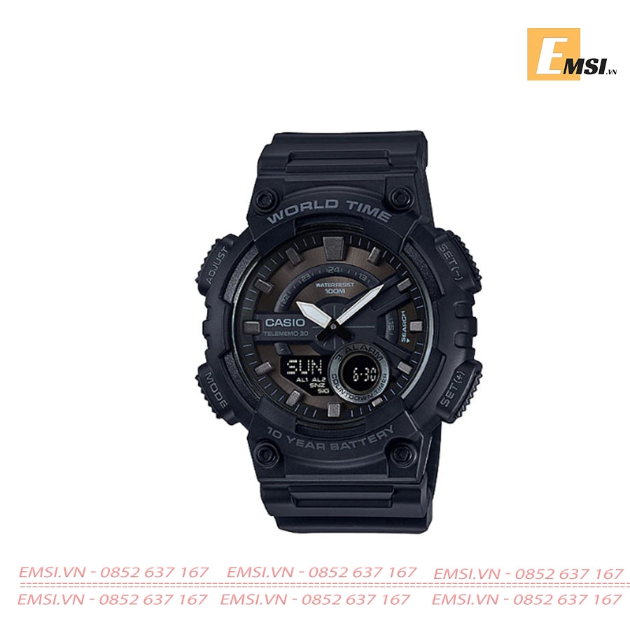 Casio AEQ-110W-1BVDF - Đồng Hồ Nam - Điện Tử - Kính Nhựa - Size Mặt 46.6mm EMSI.VN