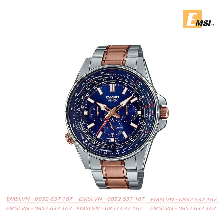 Casio MTP-SW320RG-2A - Đồng Hồ Nam - Pin/Quartz - Kính Khoáng - Size Mặt 47mm EMSI.VN