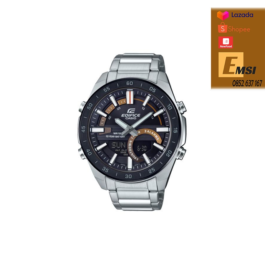 Đồng Hồ Casio Nam ERA-120DB-1B - Dây Thép Không Gỉ 52mm - Emsi.vn